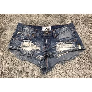 Size 22 One Teaspoon “Trashwhores” Shorts